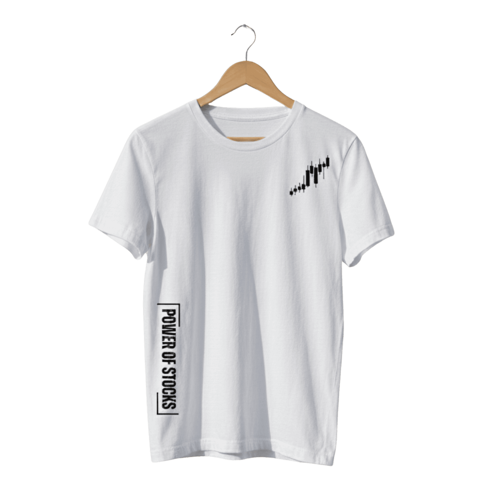 Printed Round Neck Cotton Stock White T-Shirt